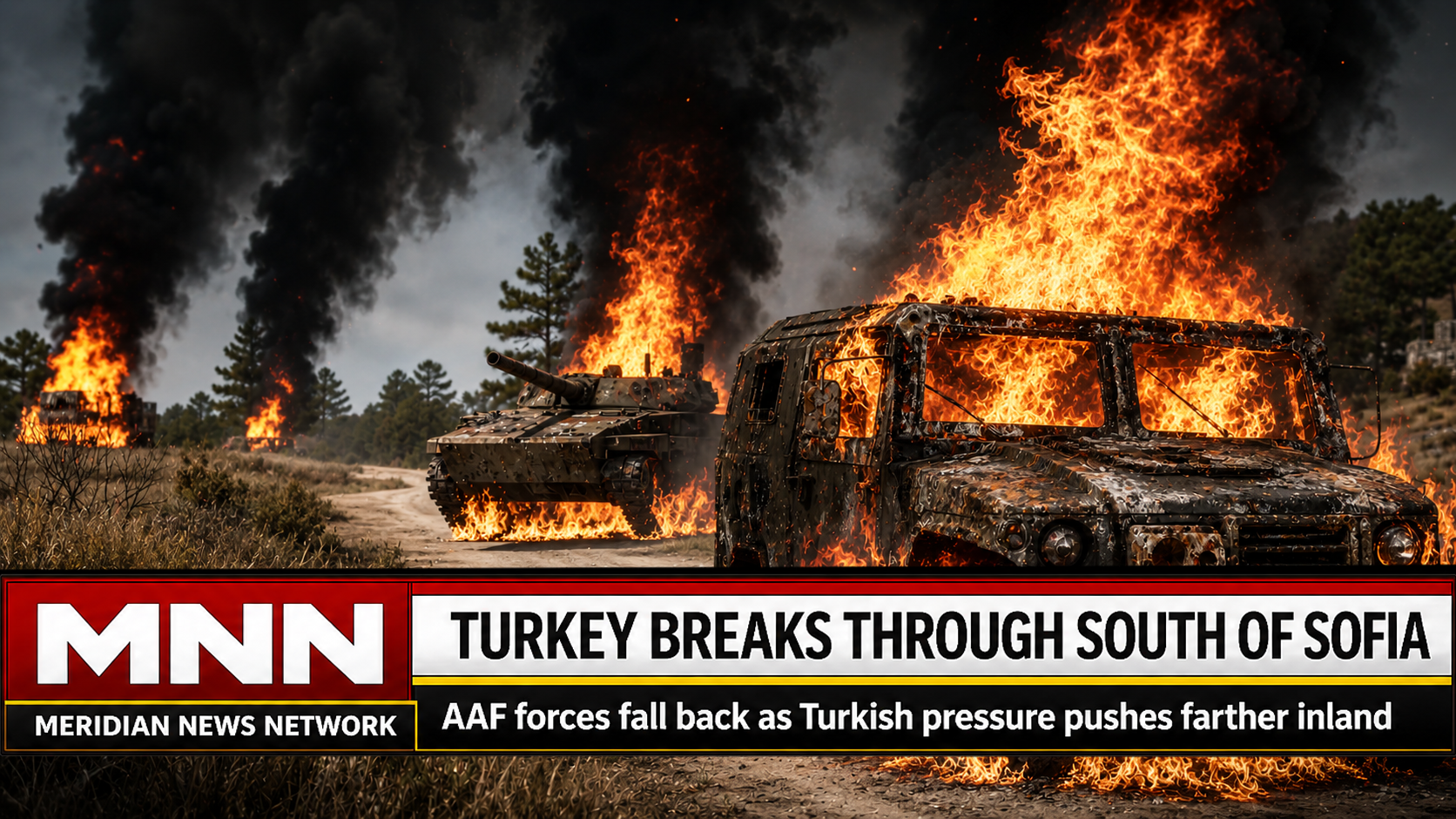 Turkish breakthrough pressure south of Sofia