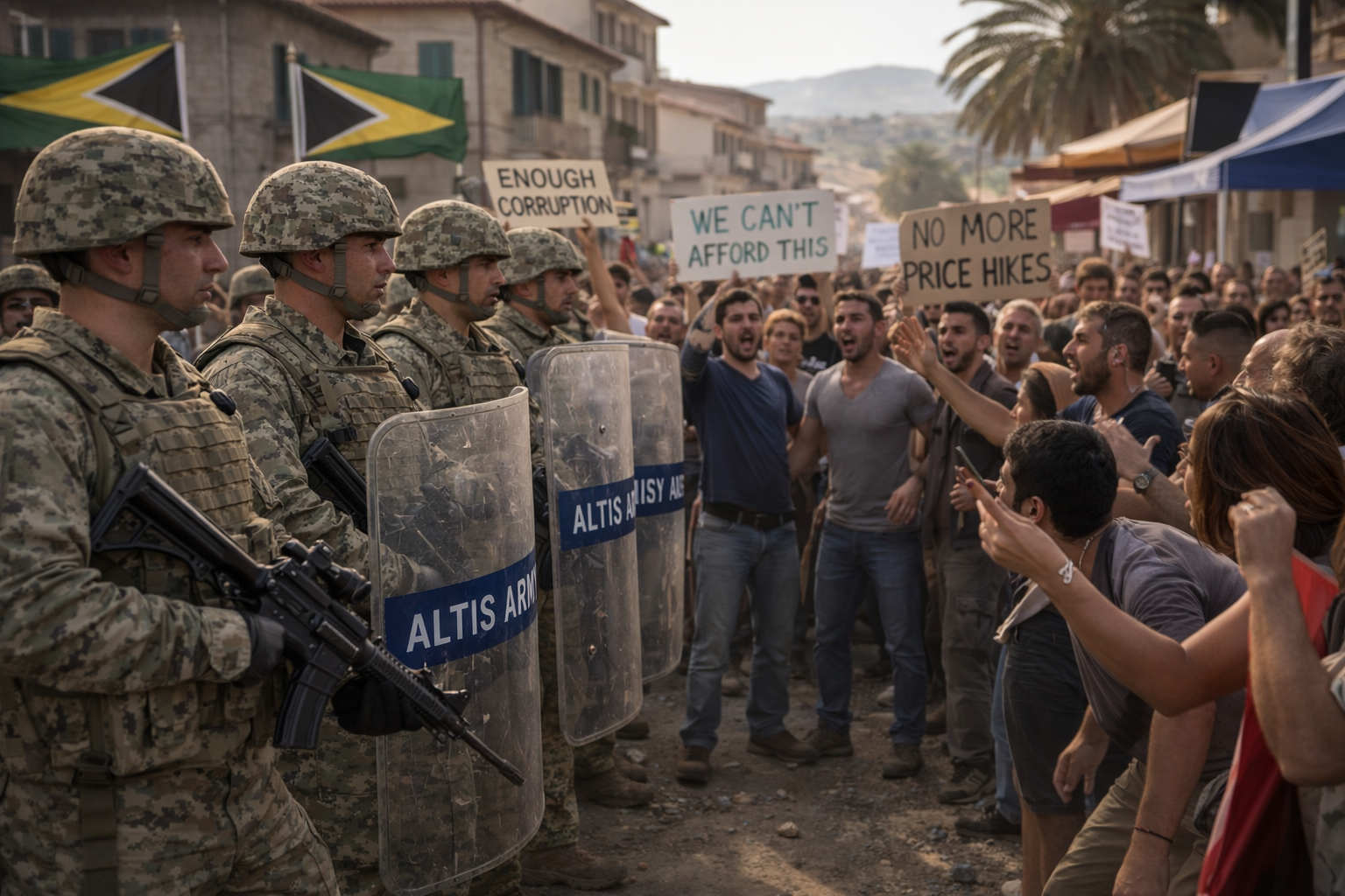 Altian protest movement in the streets